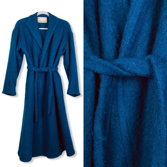 Pauline Trigere Jackets & Blazers - Vintage 80's Pauline Trigere Wool Mohair Coat Blue